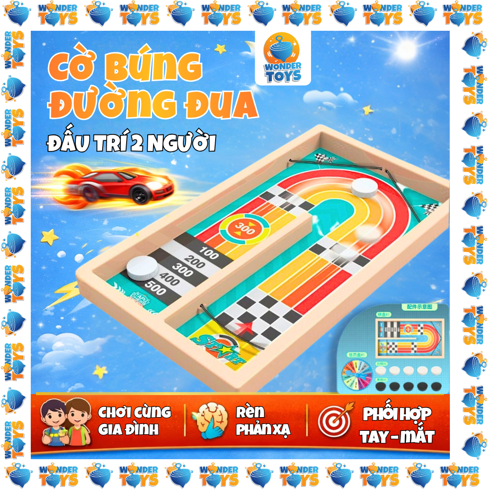 Cờ Búng Đối Kháng Sân Đua- Game Trí Tuệ Đường đua cờ búng– vừa chơi vừa tính điểm, WonderToysVN
