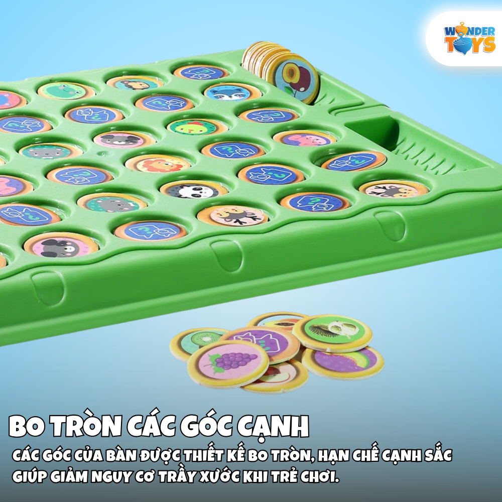 Bàn Cờ Lật Hình Quân Cờ Game Trí Nhờ- Đồ Chơi Trí Tuệ Rèn Luyện Quan Sát Cho Bé WonderToysVN