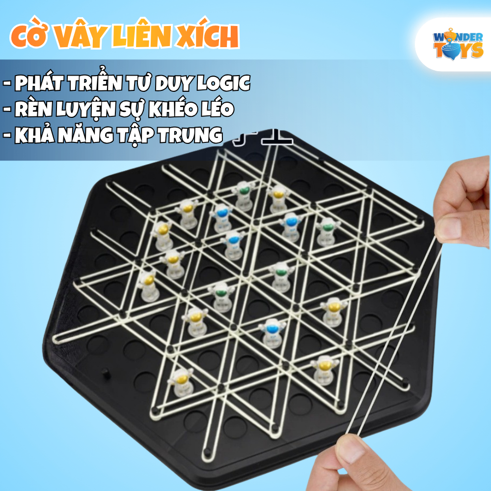Cờ Vây Liên Xích Tam Giác Dây Thun Hình Phi Hành Gia Đồ Chơi Phát Triển Tư Duy Cho Bé- WonderToysVN