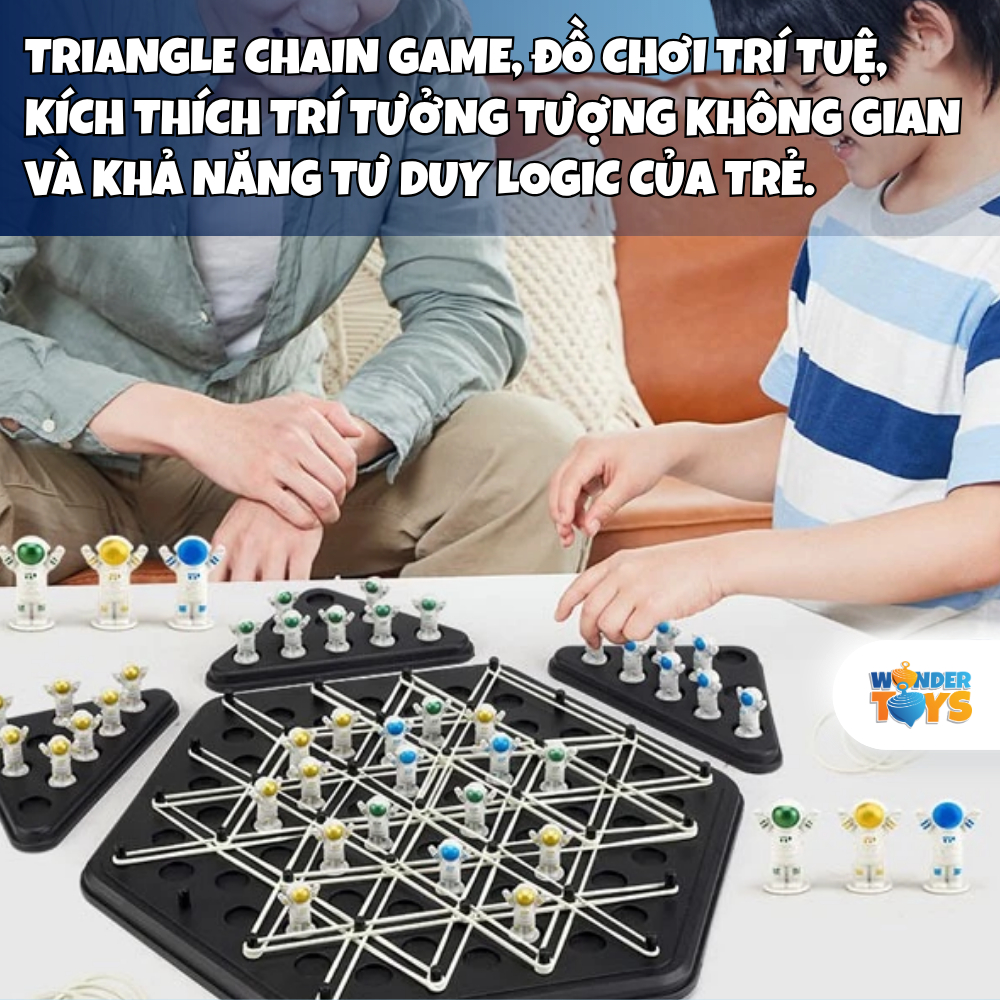 Cờ Vây Liên Xích Tam Giác Dây Thun Hình Phi Hành Gia Đồ Chơi Phát Triển Tư Duy Cho Bé- WonderToysVN