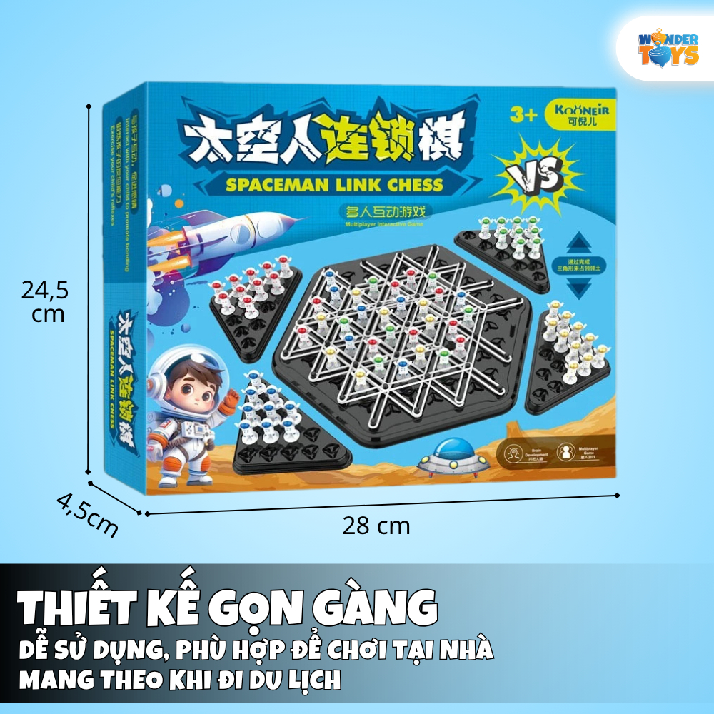 Cờ Vây Liên Xích Tam Giác Dây Thun Hình Phi Hành Gia Đồ Chơi Phát Triển Tư Duy Cho Bé- WonderToysVN