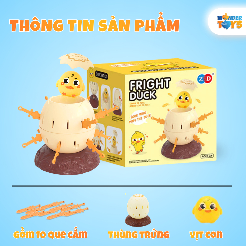 Đồ Chơi Thùng Cướp Biển Vui Nhộn Hình Trứng Gà Con- Đồ chơi trò chơi trí tuệ- WonderToysVN