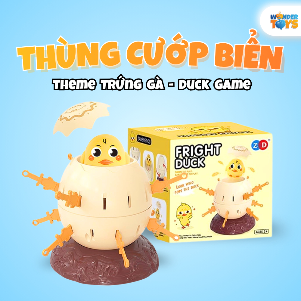 Đồ Chơi Thùng Cướp Biển Vui Nhộn Hình Trứng Gà Con- Đồ chơi trò chơi trí tuệ- WonderToysVN