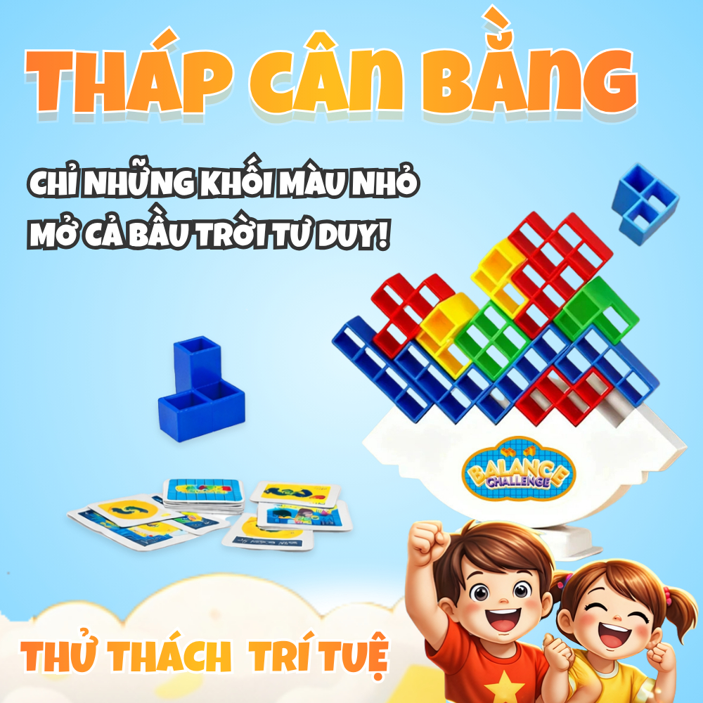 Bộ Đồ Chơi Tháp Cân Bằng 32 Cái Phát Triển Tư Duy Sáng Tạo Cho Trẻ