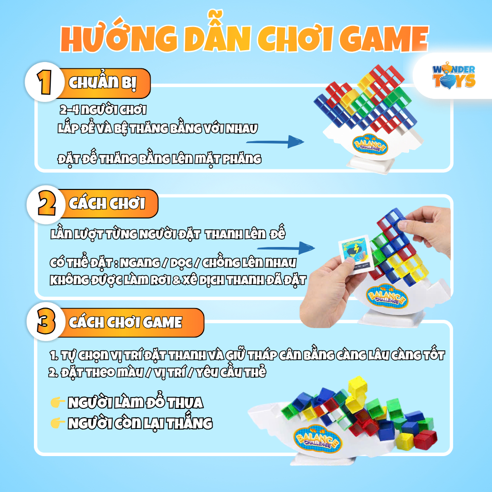 Bộ Đồ Chơi Tháp Cân Bằng 32 Cái Phát Triển Tư Duy Sáng Tạo Cho Trẻ