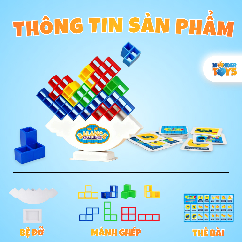 Bộ Đồ Chơi Tháp Cân Bằng 32 Cái Phát Triển Tư Duy Sáng Tạo Cho Trẻ