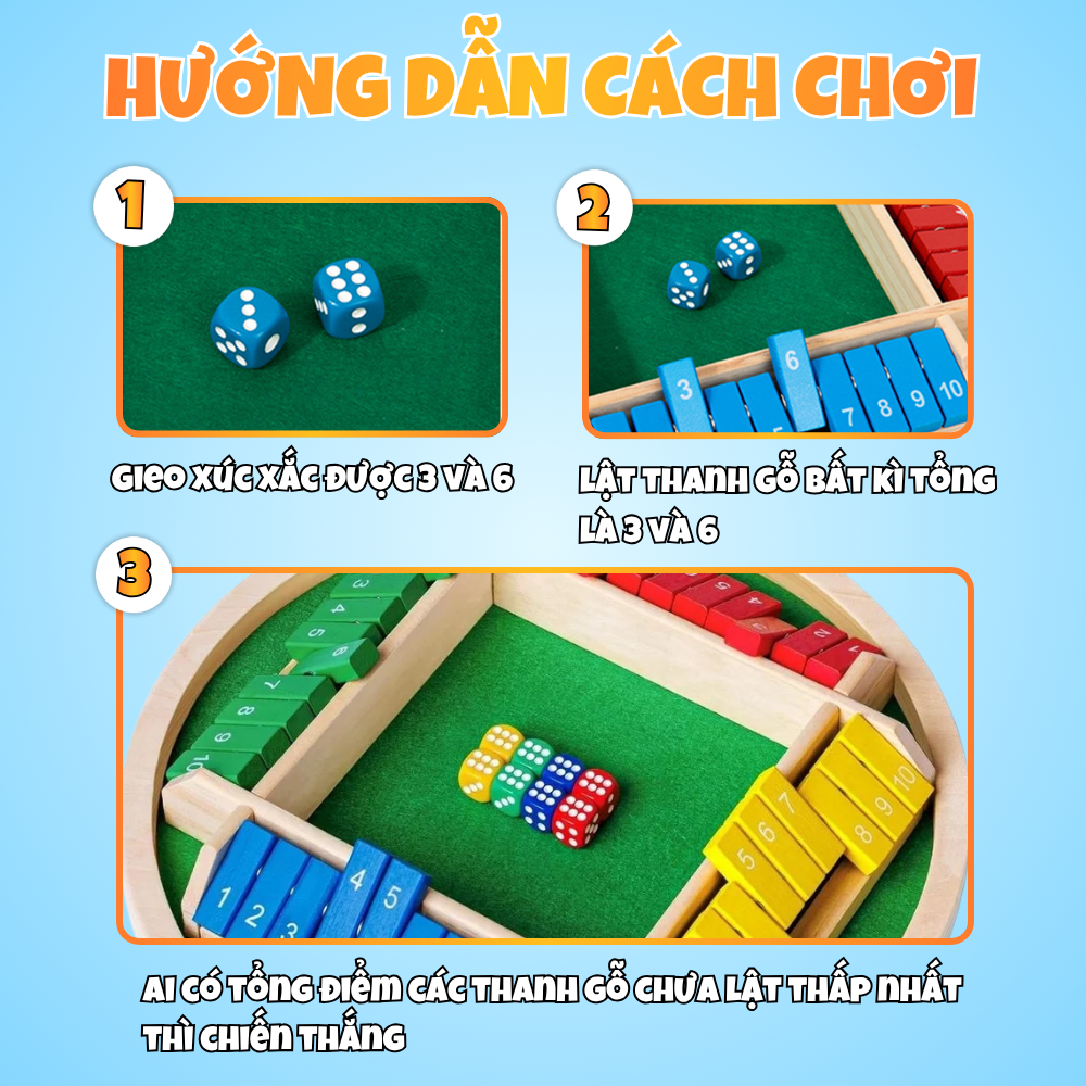 Đồ Chơi Xúc Xắc Đếm Số Chiến Thuật 4 Mặt Phát Triển Tư Duy Sáng Tạo Cho Trẻ WonderToysVN