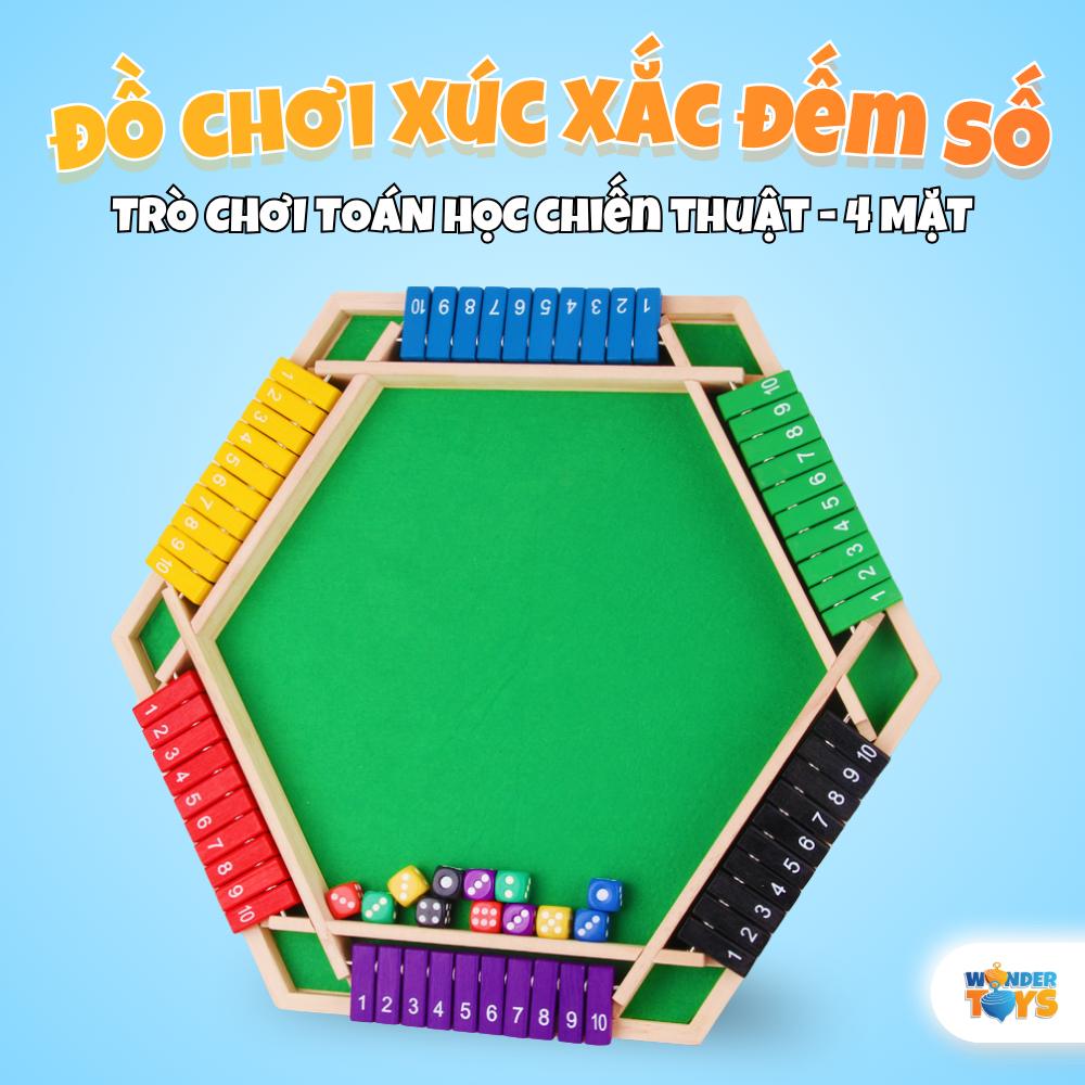 Đồ Chơi Xúc Xắc Đếm Số Chiến Thuật 4 Mặt Phát Triển Tư Duy Sáng Tạo Cho Trẻ WonderToysVN