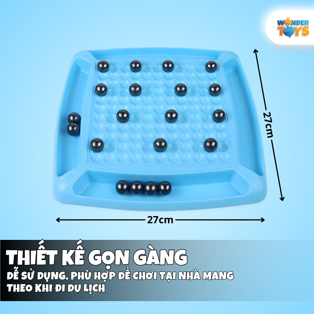 Bộ Cờ 20 Quân Nam Châm Từ Tính Xanh Dương- Bàn Cờ Chiến Thuật Trí Tuệ Cho Bé- Trò Chơi Cờ Xếp Hình