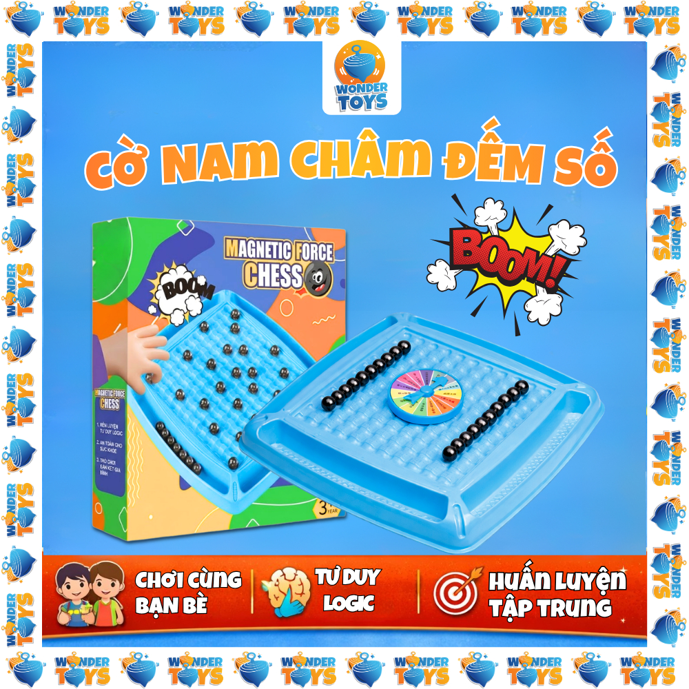 Bộ Cờ 20 Quân Nam Châm Từ Tính Xanh Dương- Bàn Cờ Chiến Thuật Trí Tuệ Cho Bé- Trò Chơi Cờ Xếp Hình
