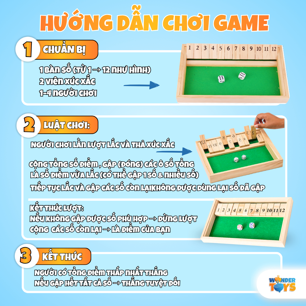 Đồ Chơi Xúc Xắc Đếm Số Chiến Thuật 1 Mặt Phát Triển Tư Duy Sáng Tạo Cho Trẻ - WonderToysVN