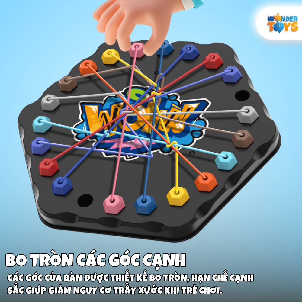 Đồ Chơi Gỡ Rối Dây Hình Lục Giác Rope Challenge,Trò Chơi Trí Tuệ Gỡ Dây Thun Rèn Luyện Tư Duy Cho Bé