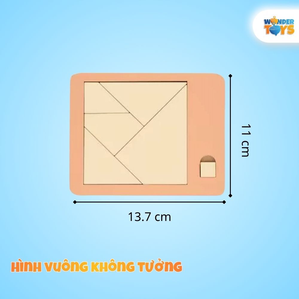 Đồ Chơi Xếp Hình Mở Khoá Không Gian Gỗ, Impossible Puzzle, Xếp Hình Học 3D Gỗ, Trò Chơi Trí Não