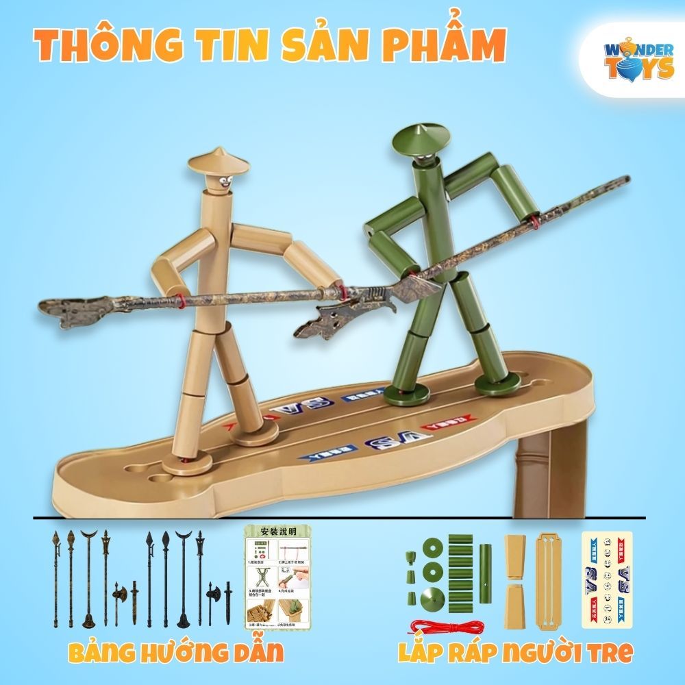 Đồ Chơi Chiến Binh Đối Kháng Người Tre Bamboo Section Man - Nhựa ABS Cao Cấp