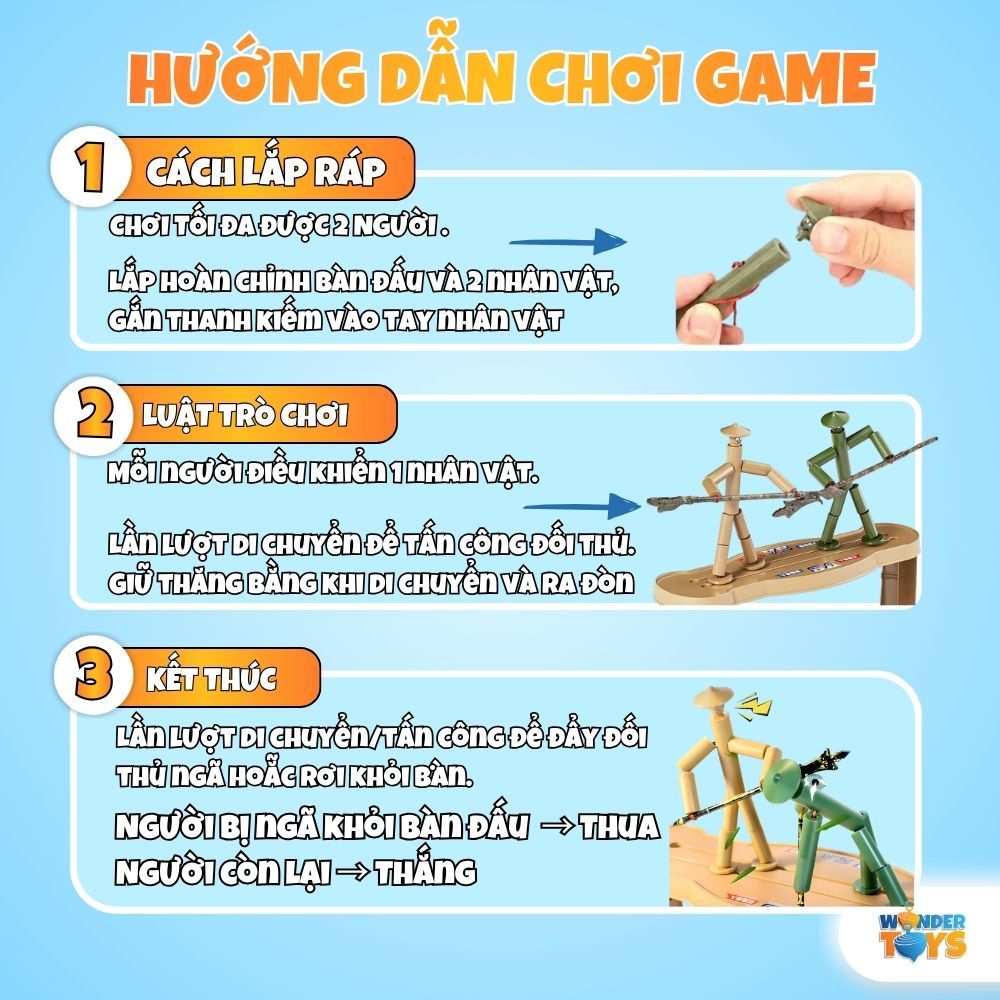 Đồ Chơi Chiến Binh Đối Kháng Người Tre Bamboo Section Man - Nhựa ABS Cao Cấp
