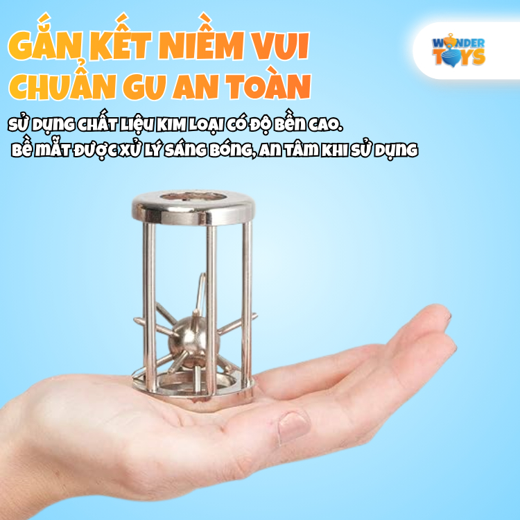 Đồ Chơi Giải Đố Mở Khóa Không Gian Lồng Sắt Nhím Gai Size Lớn Thử Thách IQ