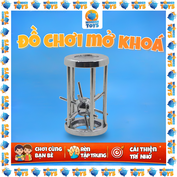 Đồ Chơi Giải Đố Mở Khóa Không Gian Lồng Sắt Nhím Gai Size Lớn Thử Thách IQ