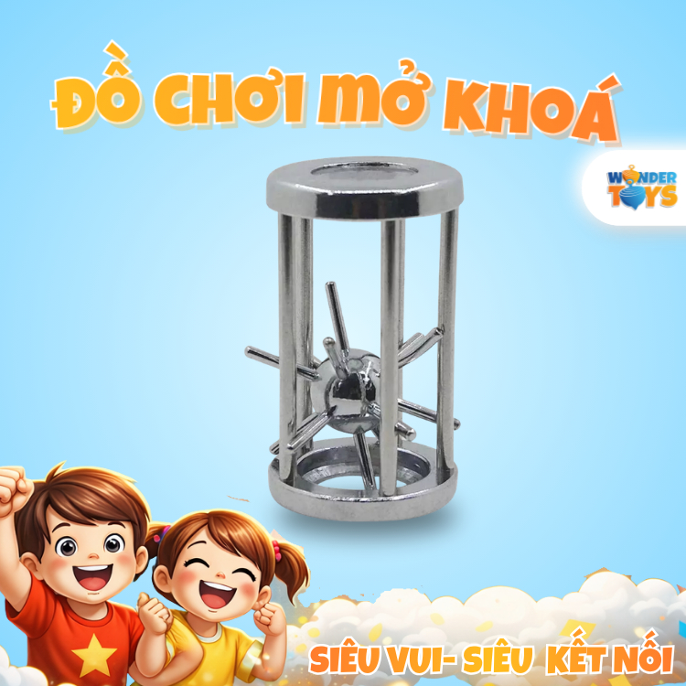 Đồ Chơi Giải Đố Mở Khóa Không Gian Lồng Sắt Nhím Gai Size Lớn Thử Thách IQ