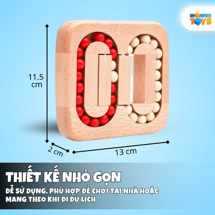 Đồ Chơi Gỗ Rubik Biến Thể Trượt Hạt – Đồ Chơi Trí Tuệ Logic Cho Bé & Người Lớn, Rèn Luyện Tư Duy