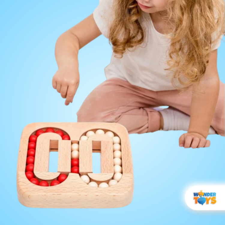 Đồ Chơi Gỗ Rubik Biến Thể Trượt Hạt – Đồ Chơi Trí Tuệ Logic Cho Bé & Người Lớn, Rèn Luyện Tư Duy