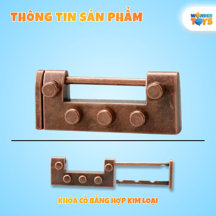 Đồ Chơi Mở Khóa Trí Tuệ - Khóa Thông Minh Thử Thách IQ tháo gỡ và lắp ráp sáng tạo bằng gỗ