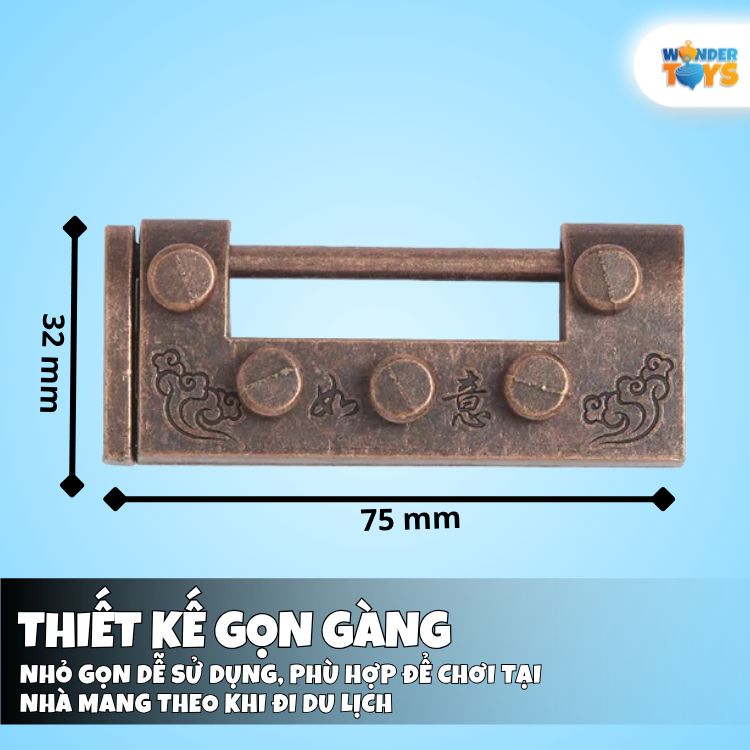 Đồ Chơi Mở Khóa Trí Tuệ - Khóa Thông Minh Thử Thách IQ tháo gỡ và lắp ráp sáng tạo bằng gỗ