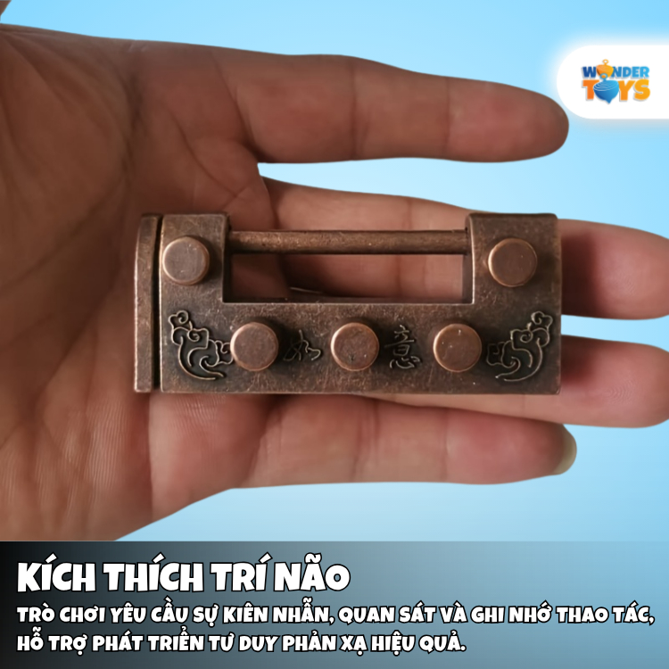 Đồ Chơi Mở Khóa Trí Tuệ - Khóa Thông Minh Thử Thách IQ tháo gỡ và lắp ráp sáng tạo bằng gỗ