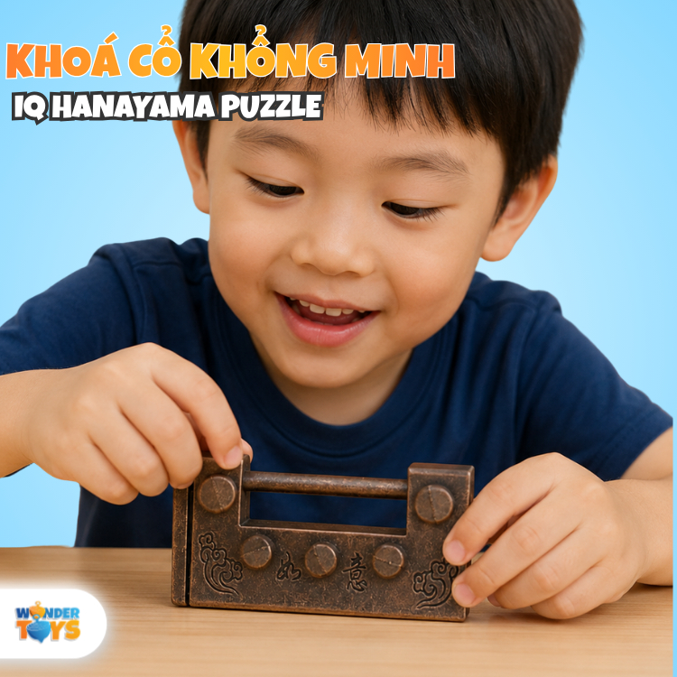 Đồ Chơi Mở Khóa Trí Tuệ - Khóa Thông Minh Thử Thách IQ tháo gỡ và lắp ráp sáng tạo bằng gỗ