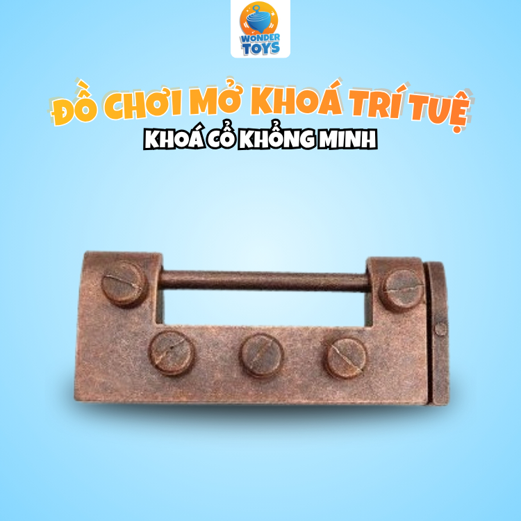 Đồ Chơi Mở Khóa Trí Tuệ - Khóa Thông Minh Thử Thách IQ tháo gỡ và lắp ráp sáng tạo bằng gỗ