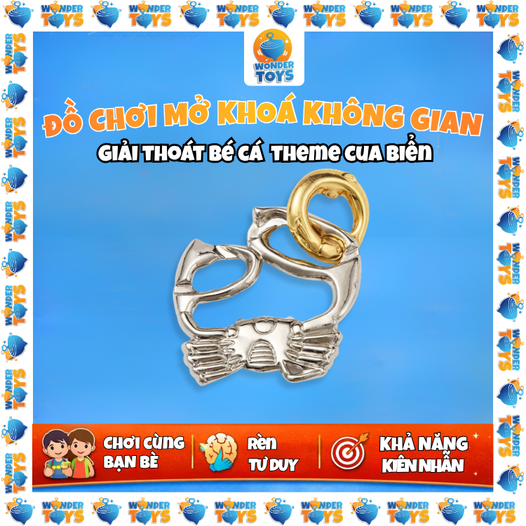 Bộ Puzzle Kim Loại 3D Giải Đố Trí Tuệ - Đồ Chơi IQ Thử Thách Tư Duy Cho Trẻ Em