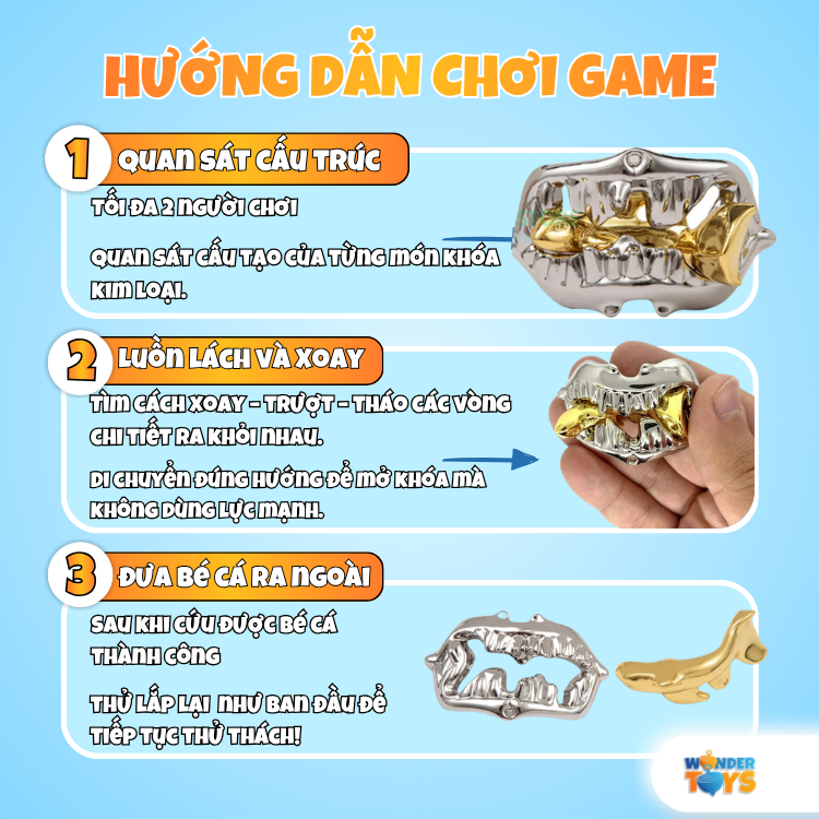 Bộ Puzzle Kim Loại 3D Giải Đố Trí Tuệ - Đồ Chơi IQ Thử Thách Tư Duy Cho Trẻ Em