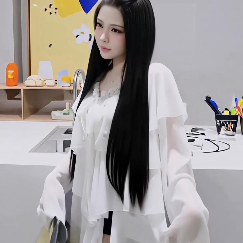 Áo Bèo Tơ Tầng Đính Hoa Tay Dài Cổ Đính Đá Hoa Hồng Phong Cách Sang Trọng Cho Nữ