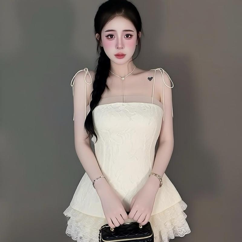 Sét bộ ren nữ hotrend váy tầng áo cúp phối lưới thân sau áo chạy chỉ thun mocking co giản dể mặc cho phong cách thời trang hiện đại