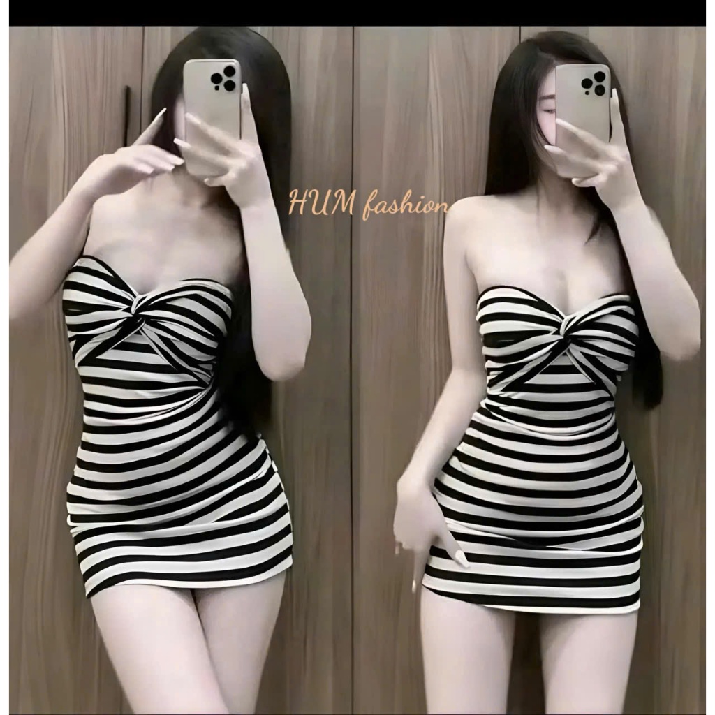 Đầm nữ thun sọc ôm body 3 mẫu xinh xỉu