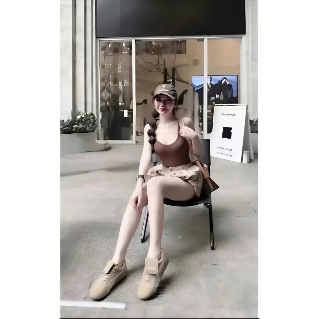 Sét đồ nữ hotrend áo thun ba lỗ quần short xếp li dáng bí