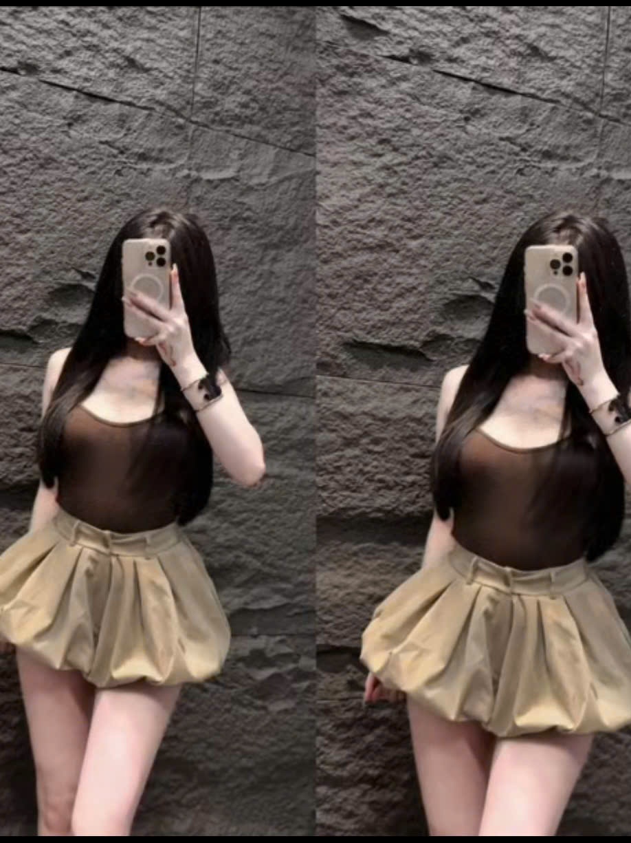 Sét đồ nữ hotrend áo thun ba lỗ quần short xếp li dáng bí