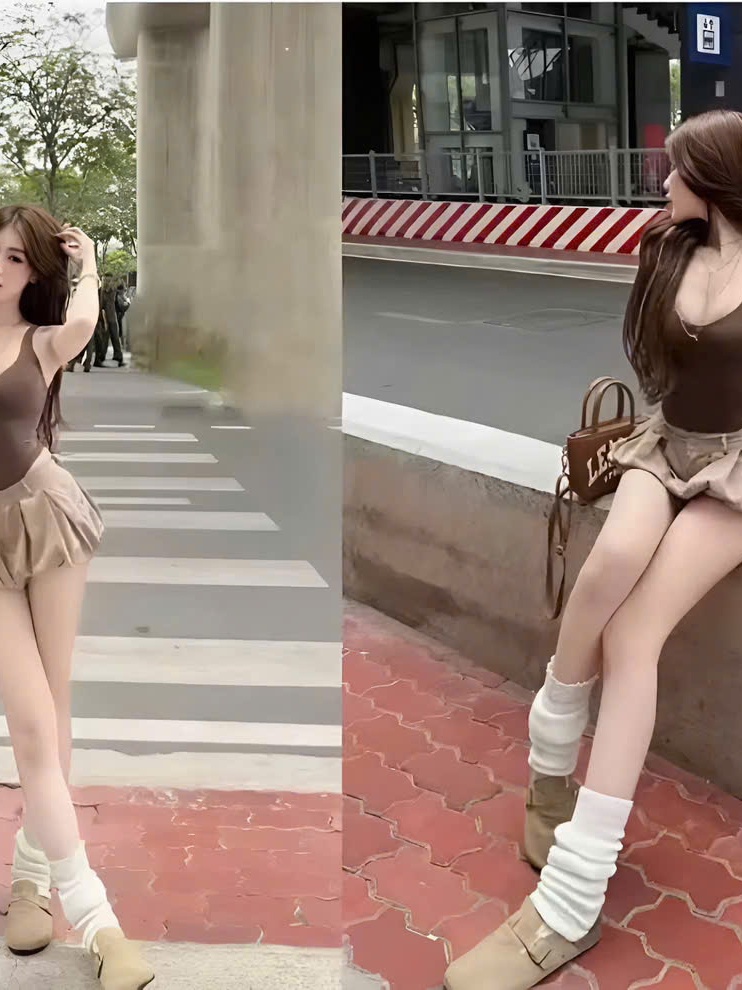 Sét đồ nữ hotrend áo thun ba lỗ quần short xếp li dáng bí