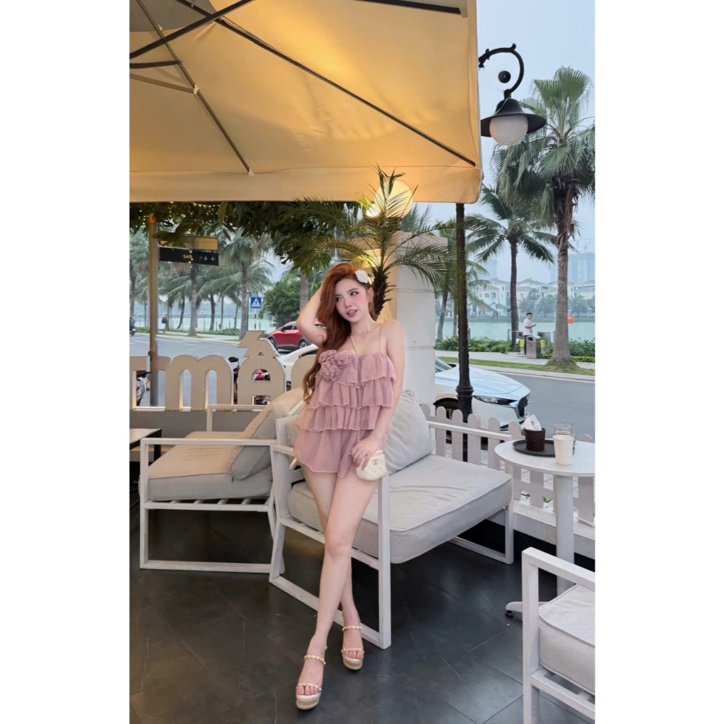 Set 2 đây đính hoa sang chảnh đi biển đi chơi siêu xinh