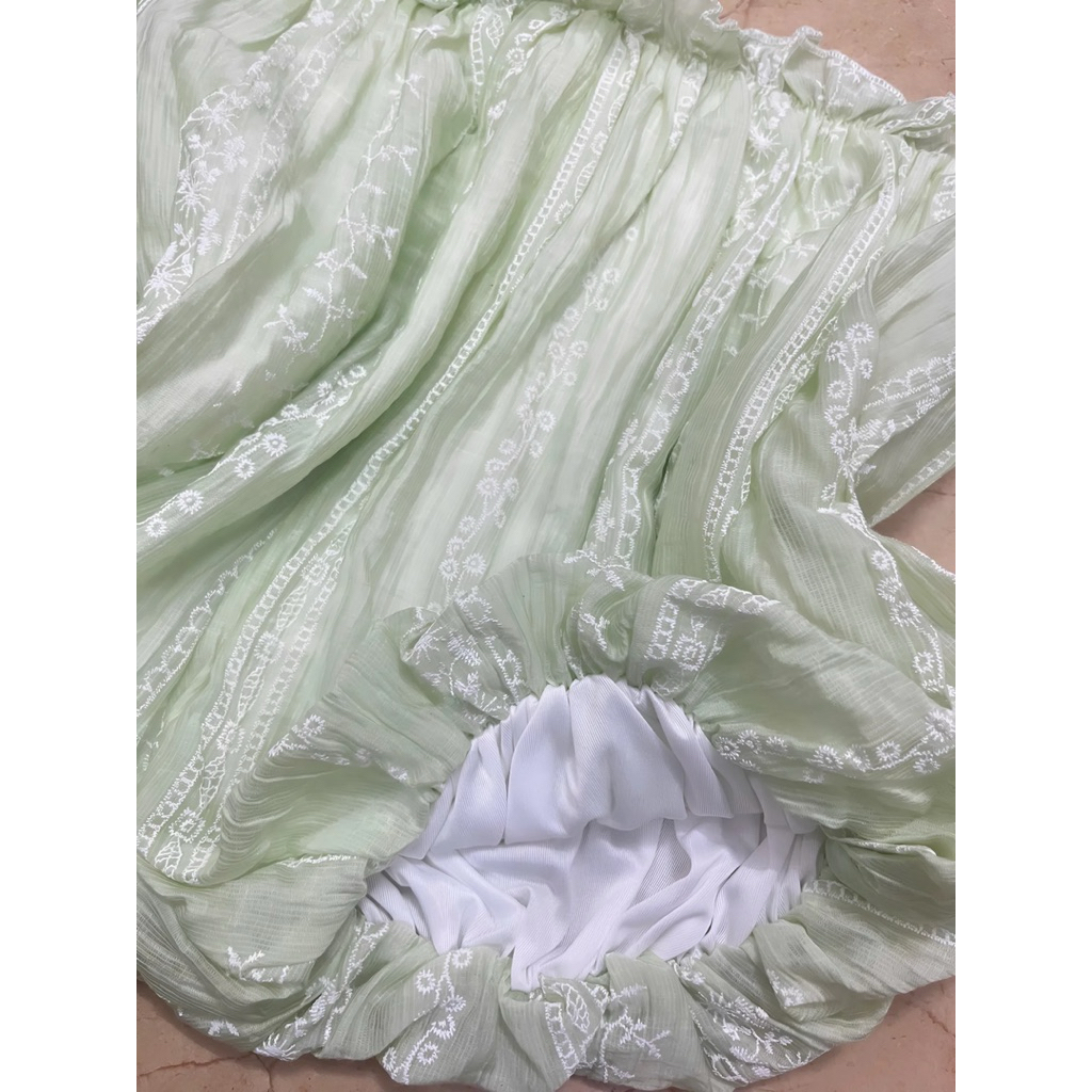 Set váy bí quây ren hoa, set bộ áo quây váy bí bồng tiểu thư sang chảnh Hum Fashion