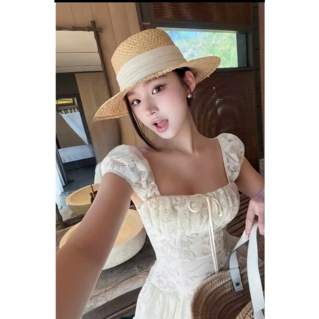 Váy nữ thêu ren hoa nàng thơ sang chảnh, váy babydoll phong cách hàn quốc kèm quần bảo hộ