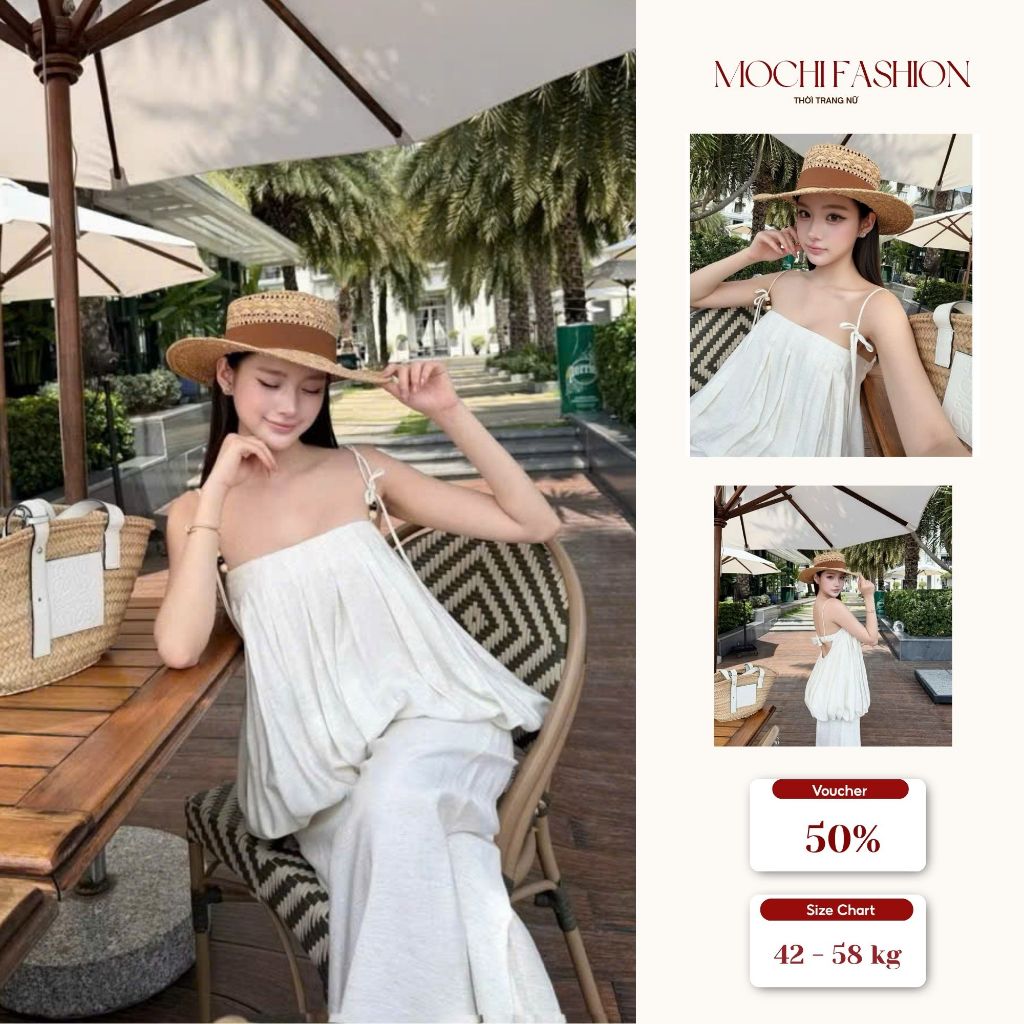 Set bộ nữ áo 2 dâi phối quần suông dài chất Linen cao cấp, bộ nữ mùa hè nàng thơ xinh xắn
