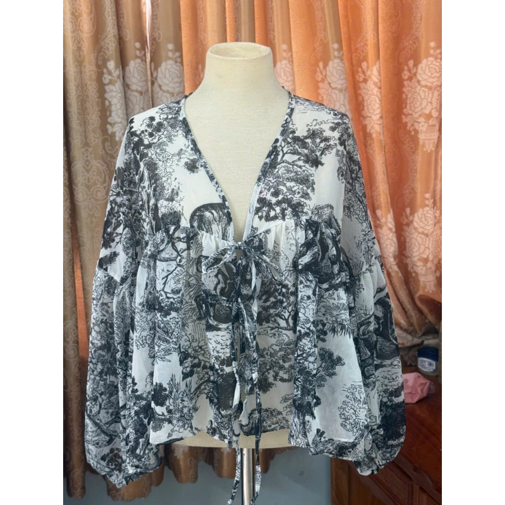 Áo kiểu nữ form babydoll bồng bềnh, áo nữ xinh xắn bồng xoè tiểu thư sang chảnh
