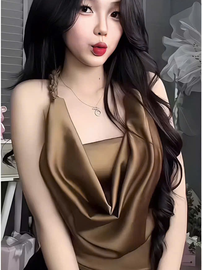 Sét đồ nữ hotrend áo lụa satin thắt đan tít cổ đổ quần dáng bí chất liệu satin mềm mại thoải mái phong cách thời trang h