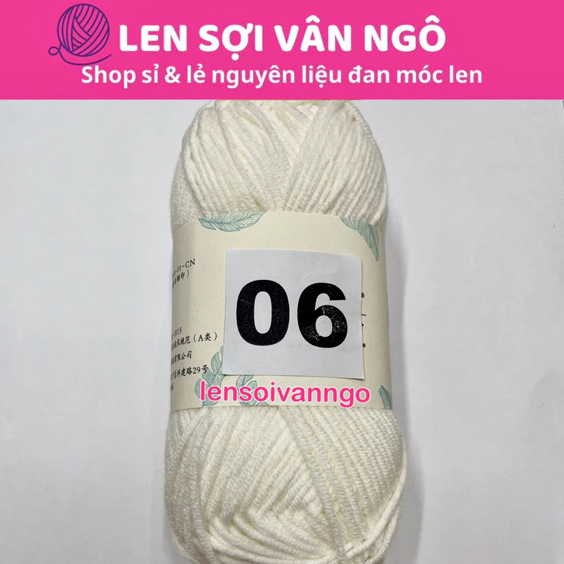Len Susan 4 đan móc áo, khăn, thú bông, mũ... (cuộn 50gr) (26284)