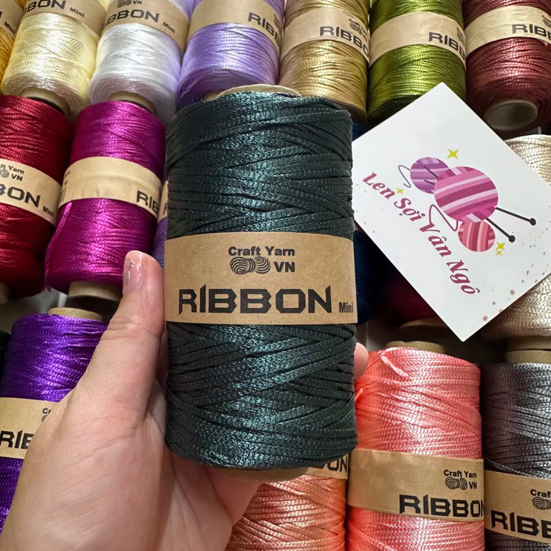 Sợi Ribbon mini 2mm Craftyarn VN (cuộn 100gr) (26271)