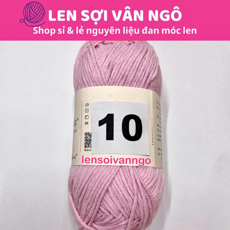 Len Susan 4 đan móc áo, khăn, thú bông, mũ... (cuộn 50gr) (26284)