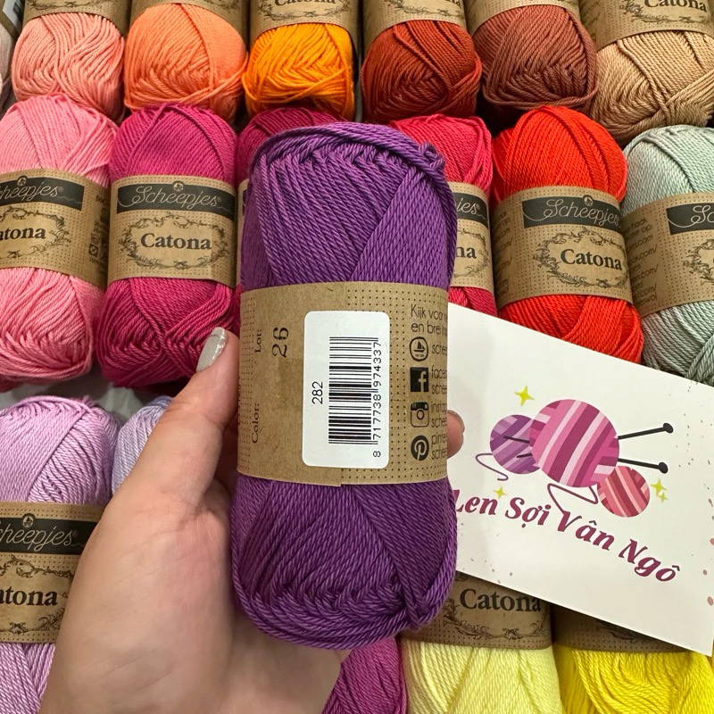Sợi Scheepjes Catona nhập khẩu từ Hà Lan (cuộn 50gr) (26331)