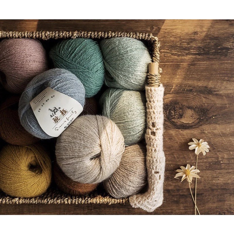 Len Susan ALPACA đan móc đồ thu đông, thú bông (cuộn 50gr) (26287)