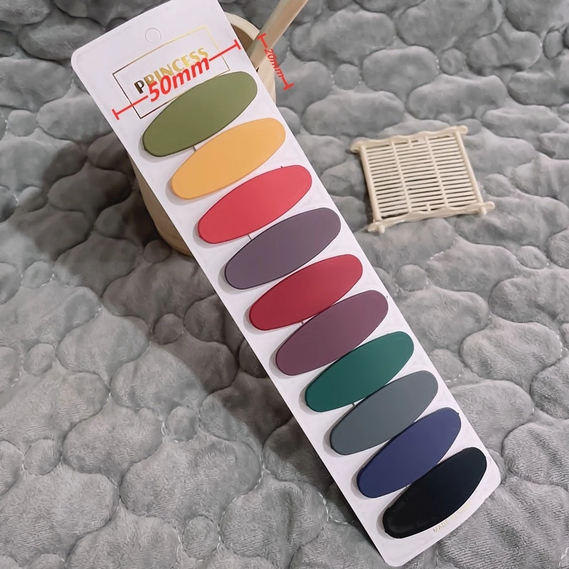 Vỉ kẹp bấm nhiều màu (vỉ 10c) (26095)