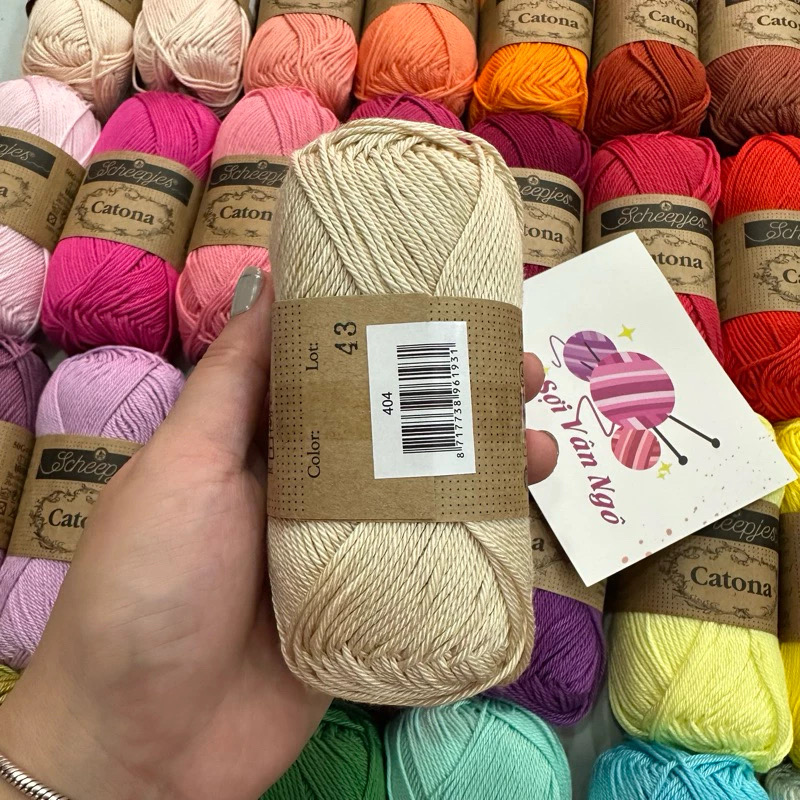 Sợi Scheepjes Catona nhập khẩu từ Hà Lan (cuộn 50gr) (26331)